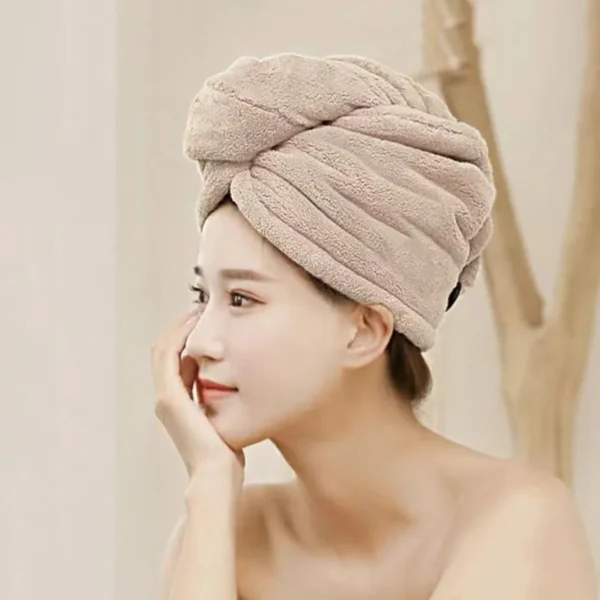 Women Long Hair Quick-Dry Hair Towel Soft Microfiber Towels Shower Cap Towel Bath Hats for Women Dry Hair Cap Lady Turban Head - Image 3