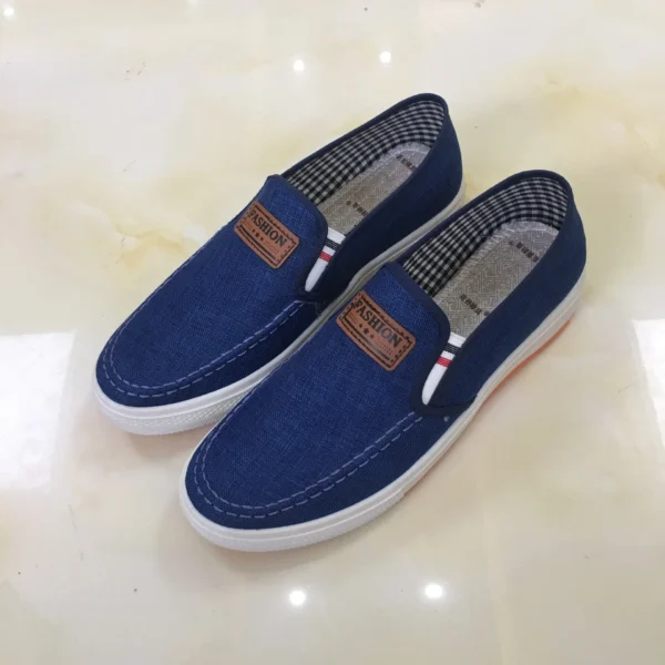 Men Casual Shoes Slip on Canvas Loafers Comfortable Walking Flats for Man Dude Non Slip Soft Moccasins Sneakers Summer - Image 2