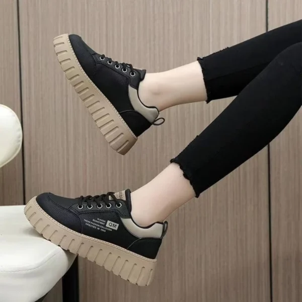 Little White Shoes 2024 Spring/Summer New Women's Casual  Versatile Thick Sole Elevated Women's Shoes Student Shoes - Image 4