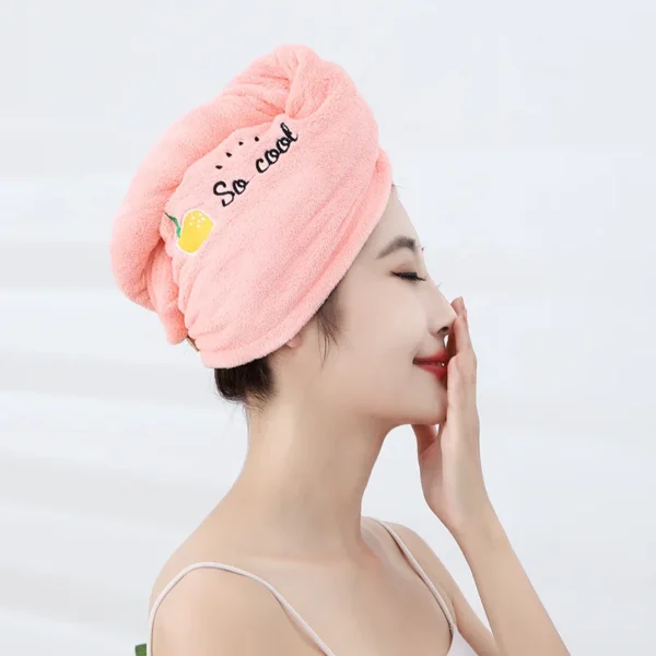 Women Soft Microfiber Towels Shower Cap Towel Bath Hats for Women Dry Hair Cap Quick Drying Soft for Lady Turban Head Girl Towel - Image 6