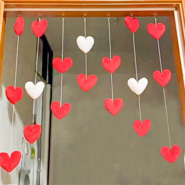 New Heart Shaped Curtain Door Hanging Decoration Korean Style String Pendant High Beauty Curtain Partition Door Girls Room Decor - Image 6