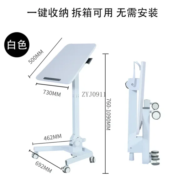 *Standing mobile lifting folding workbench Home study table Notebook office computer desk - Image 5