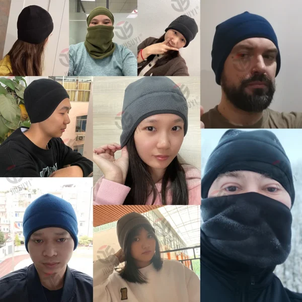 Winter Fleece Beanies Hat Skiing Windproof Ear Cover Warmer Caps Thermal Snowboard Casual Skullies Cap Hats Headwear Men Women - Image 2