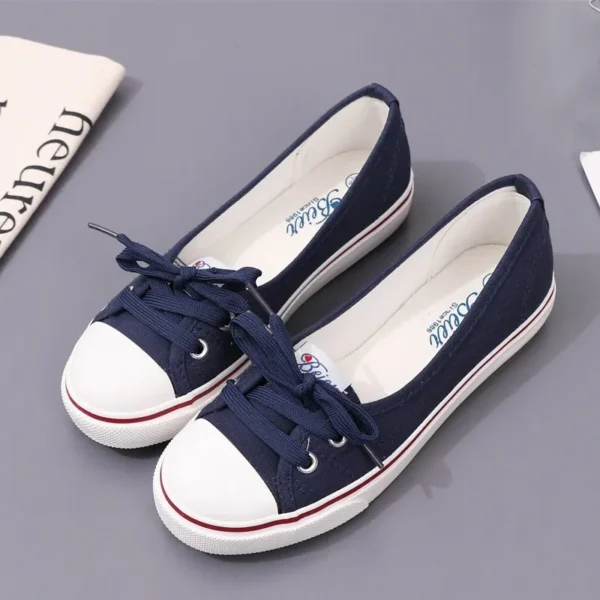 Canvas Small White Shallow Cut Summer Flat Sport Casual Ladies Soft Sneakers Platform Zapatillas De Mujer Tenis Women Luxury - Image 3