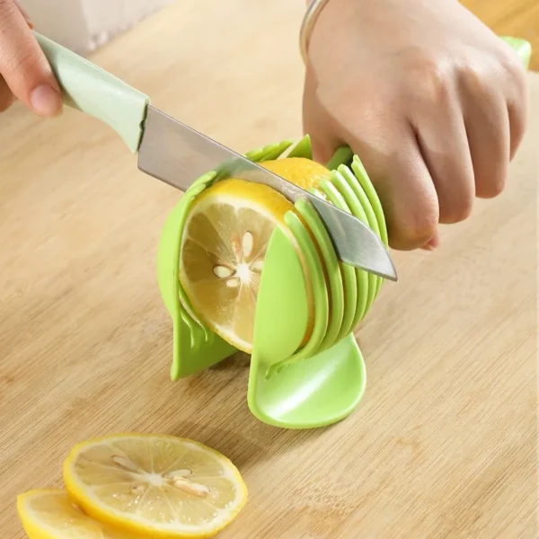 Two colors Kitchen Handheld Orange Lemon Slicer Tomato cutting clip Fruit slicer Onion slicer Kitchenware Knife accessories