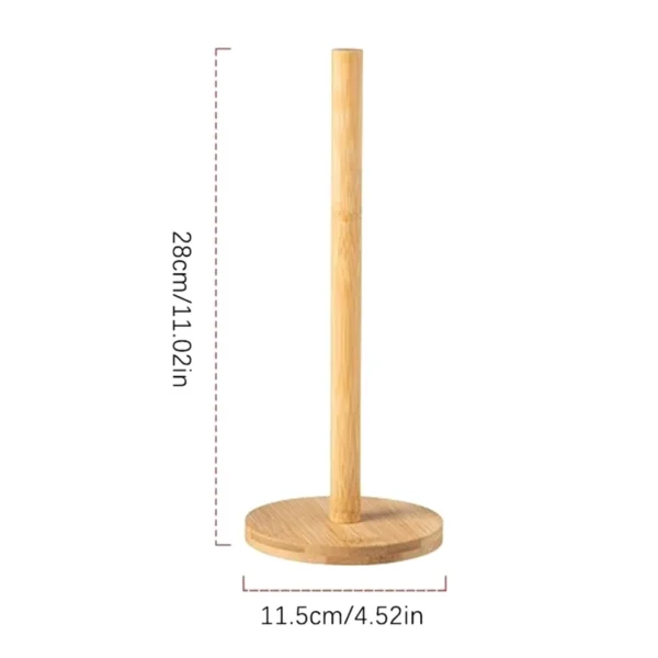 Kitchen Wooden Roll Paper Towel Holder Bathroom Tissue Vertical Stand Disposable Paper Pot Kitchen Toilet Storage Accessories - Image 6