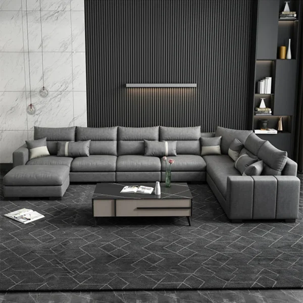 Designer Sectional Living Room Sofa Set Luxury Floor Fluffy Big Sofa Lazy Couch Modular Puff Canape Salon Home Furniture - Image 2