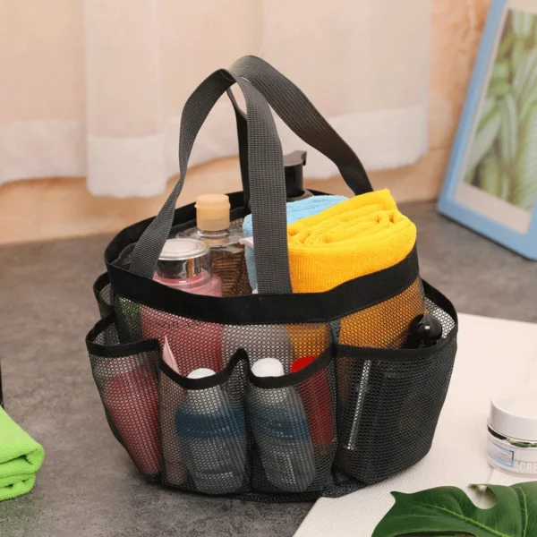 Mesh Shower Caddy Portable for College Dorm Large Bathroom Tote Bag Durable with 8 Pockets xqmg Bags Baskets Kitchen Organizatio - Image 5