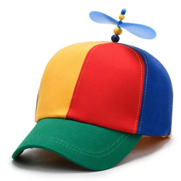 Rainbow Bamboo Dragonfly Baseball Cap Funny Helicopter Propeller Adventure Dad Hat Snapback Hat For Adult Kids Boys Girls - Image 2