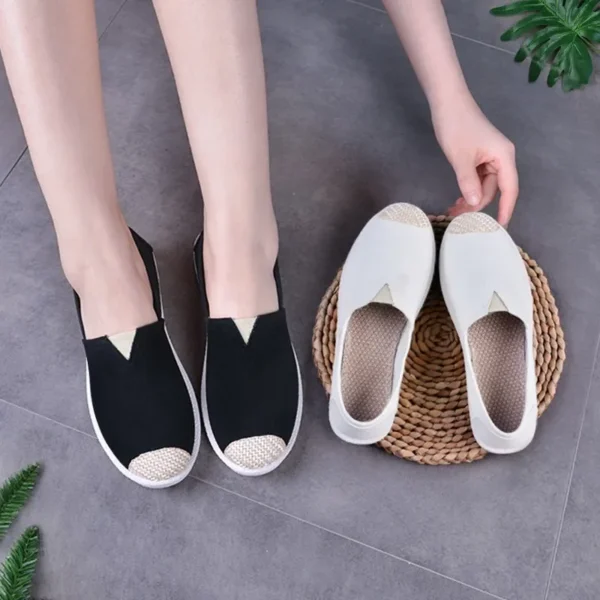 2023 Shoes Women's Summer Mesh Breathable Flat Shoes Ladies Comfort Light Sneaker Socks Women Slip on Loafers Zapatillas Muje - Image 4