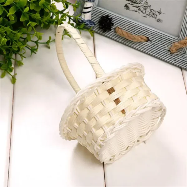 Mini Plastic Weaving Vegetable Fruit Picnic Garden Storage Basket Box Cosmetics Organizer Wedding Candy Gift Packing Basket