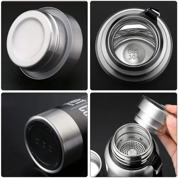 500/1000/1500ml Stainless Steel Thermos Large Capacity Vacuum Flask Portable Insulated Tumbler with Rope Thermo Bottle - Image 6