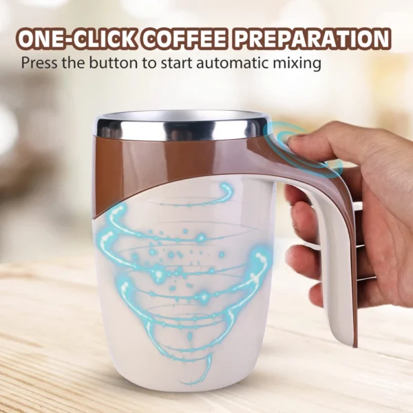 Automatic Stirring Magnetic Mug Rechargeable Model Stirring Coffee Cup Electric Stirring Cup Lazy Milkshake Rotating Cup - Image 2