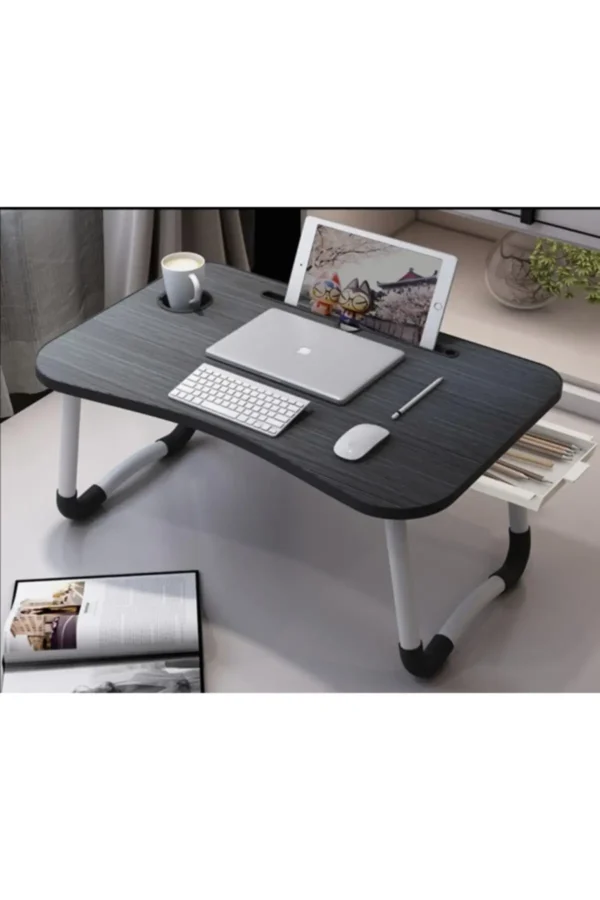 Portable Folding Multi-Purpose Laptop Tablet Desk And Breakfast stand, Laptop for Coffee Table, 2021 model, multi-function - Image 3