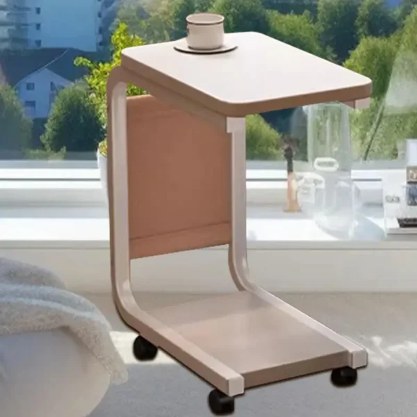 Wood Simple Laptop Desk Computer Double Layer Desktop Study Home Moveable Bedside Table Portable Laptop Table - Image 4