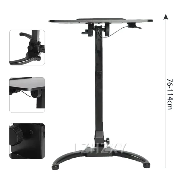 Lifting Computer Laptop Table Mobile Height Adjustable Folding Beside Laptop Notebook Table Portable Lazy Bed Standing Desk - Image 2