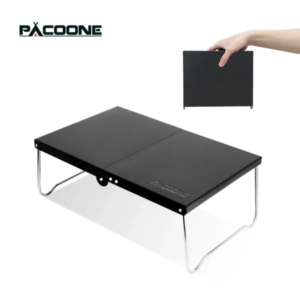 PACOONE Camping Portable Foldable Table Small Coffee Tables Ultralight Outdoor Hiking Picnic Table MDF Mini Folding Table New