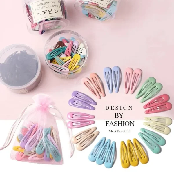 10-40Pcs/pack Colors Hair Clips For Women Girls Fashion Solid Kids Hair Accessories Snap Metal Barrettes Hairpins Clip Bobby Pin - Image 2