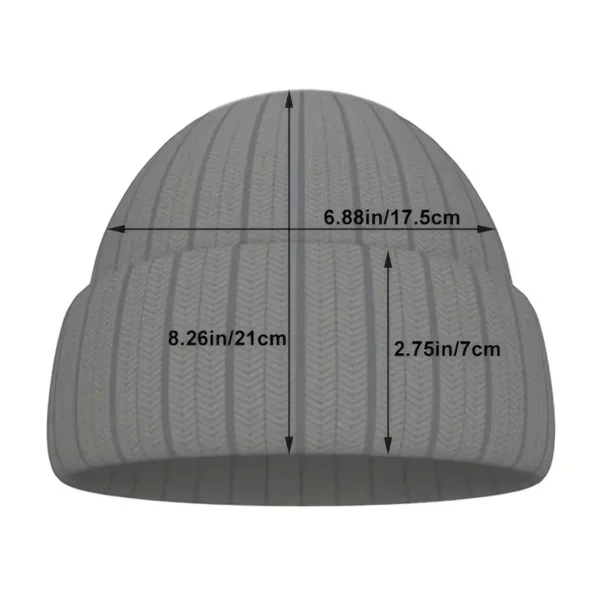 1pc Y2K Beanie Hat - Soft, Warm, and Stylish Knitted Cap with Elastic Fit for Autumn and Winter - Perfect for Women and Men - Image 6