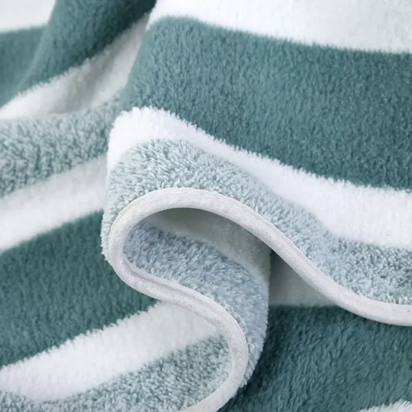 1pac Stripes Absorbent Quick Drying Bath Towel Sets Soft Adults Face Hand Towels Bathroom Microfiber Swim Bath Towels - Image 5