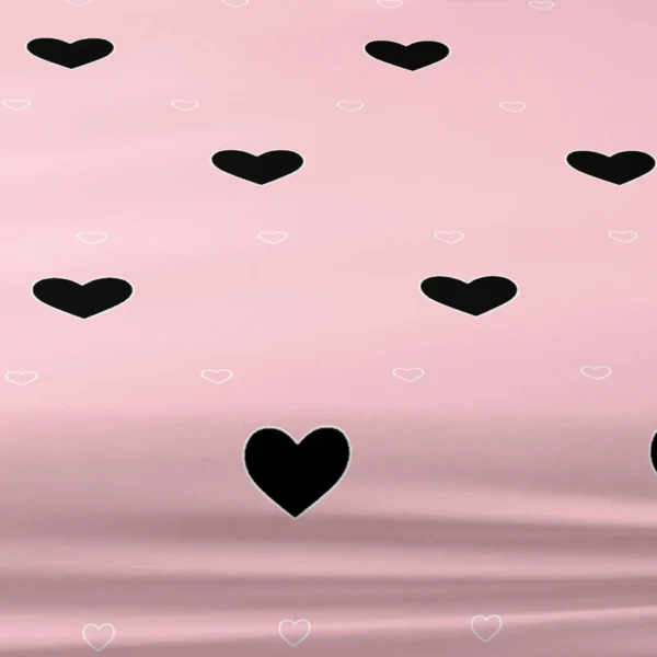 1 Piece of Heart Inspired Rhinoceros Powder Pattern Frosted Bedsheet, Bedroom Printed Bedspread, Bedding (Excluding Pillowcases) - Image 6