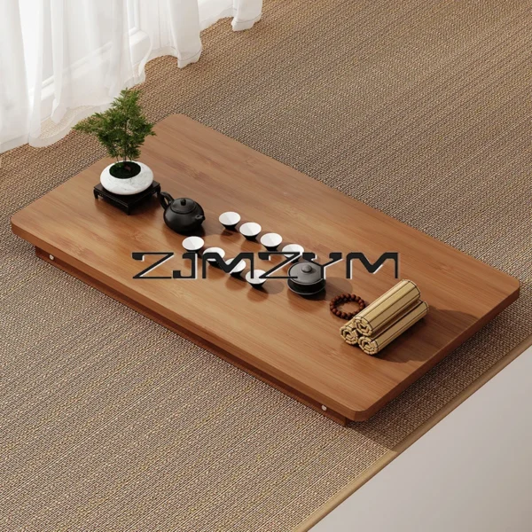 Foldable Small Coffee Table Tatami Window Low Table Rectangular Balcony Table Low Ground Desk Furnitrure - Image 2