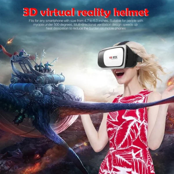 Original VR Virtual Reality 3D Glasses Box Stereo Google Cardboard Headset Helmet for IOS Android Smartphone Rocker - Image 5