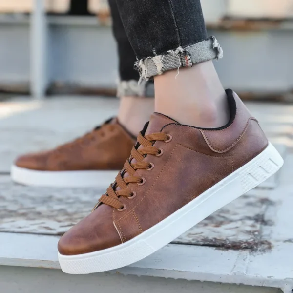 2024 Men's Shoes New Style Four Seasons Fashionable Versatile Soft Bottom White Casual Shoes Breathable Summer - Image 3