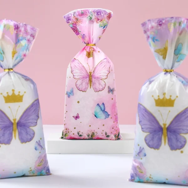 25/50/100pcs Candy Bags Gift Packing Bags Biscuit Butterfly Birthday Party Decorations Gift Candy Bag Baby Shower Party Supplies - Image 6