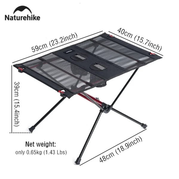 Naturehike Camping Folding Table Ultralight Portable Water Cup Table Nylon Waterproof Desk Coffee Table Picnic Fishing Table - Image 5