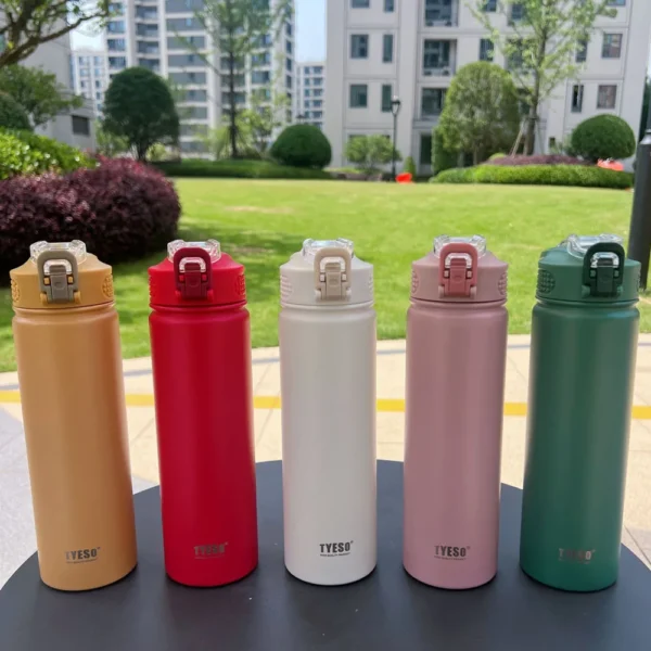 Thermos Bottle with Straw 750ml Stainless Steel Thermal Cup Car Insulated Flask Water Tumbler for Outdoor Sports - Image 2