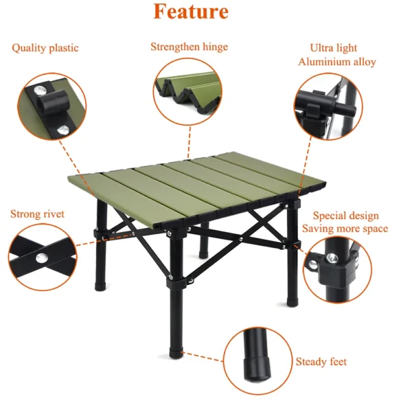 NH Same Quality Camping Small Table 50 KGS Bearing Portable Coffee Table Folding Mini Table for Outdoor Fishing Picnic - Image 2