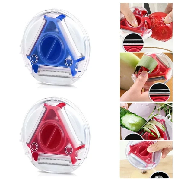 1PC 3 in 1 Magic Trio Peeler Set Slicer Shredder Peeler Julienne Cutter Multi Peel Blade Zesters Grater Kitchen Tool Accessories - Image 2