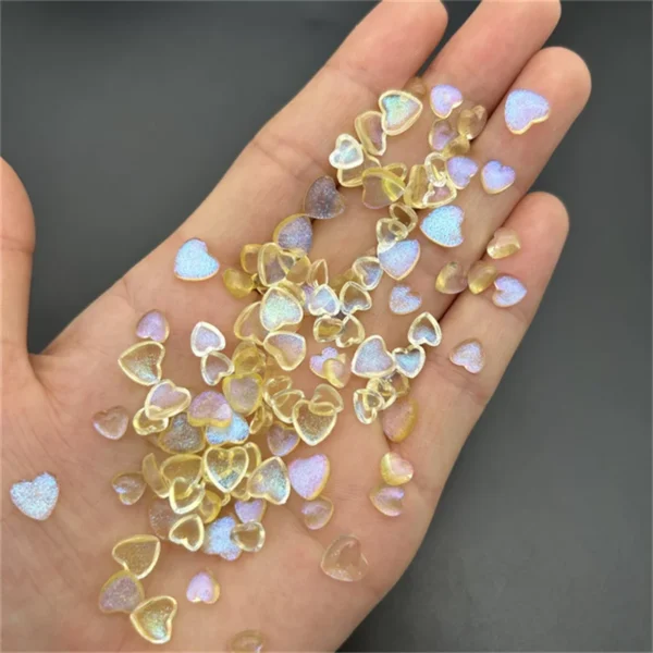 50PCS Accessories Resin Kawaii Nail Art Charms Cartoon Heart Nail Decorations Mixed Size Bulk Manicure Rhinestones Jewelry DIY - Image 4