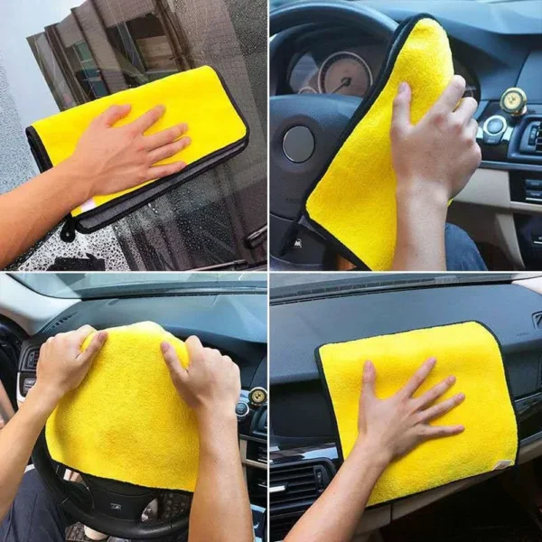 3/5/10Pcs Car Wash Microfiber Towel 30x30/60CM Car Cleaning Drying Cloth Hemming Car Care Cloth Detailing Car Wash Towel - Image 2