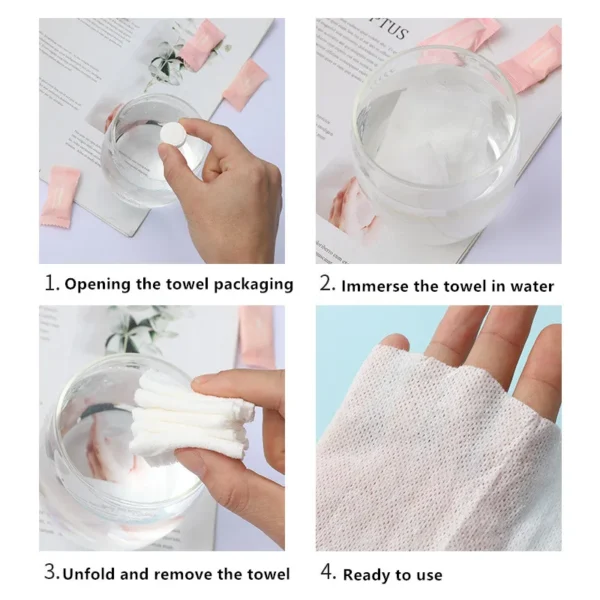 20/50PCS Mini Compressed Towel Disposable Capsules Towels Magic Face Care Tablet Outdoor Travel Cloth Wipes Paper Tissue - Image 5