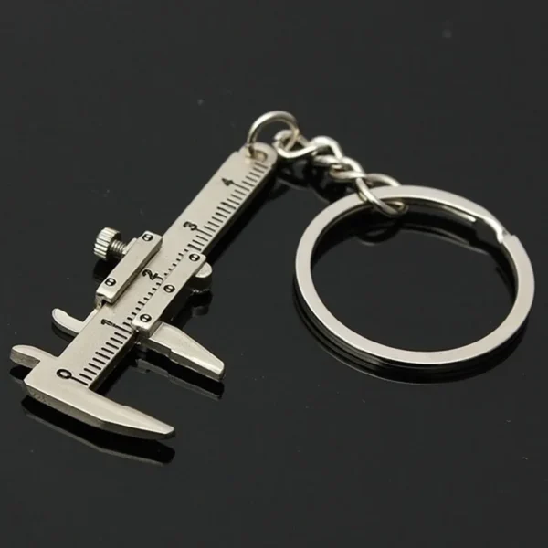 Metal Keychain Car Wheel Key Chain Auto Decoration Bottle Opener Mini Vernier Caliper Key Ring Pendant Car Styling Accessories - Image 3