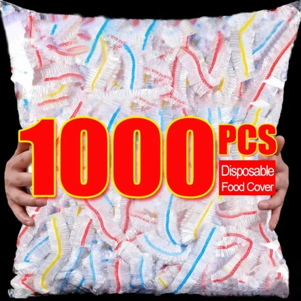 100-1000pcs Colorful Disposable Food Cover Saran Wrap Bowl Cover Food Grade Fresh-keeping Bag Kitchen Storage Accessories