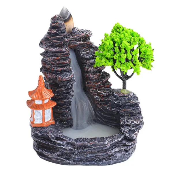 2024 Resin Reflux Incense Burner Tower Sandalwood Decoration Home Indoor Aromatherapy Mosquito Repellent Incense Burner Ornament - Image 4