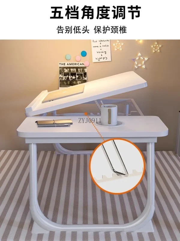 *Liftable small table folding table reading bracket table bedroom bay window small - Image 4