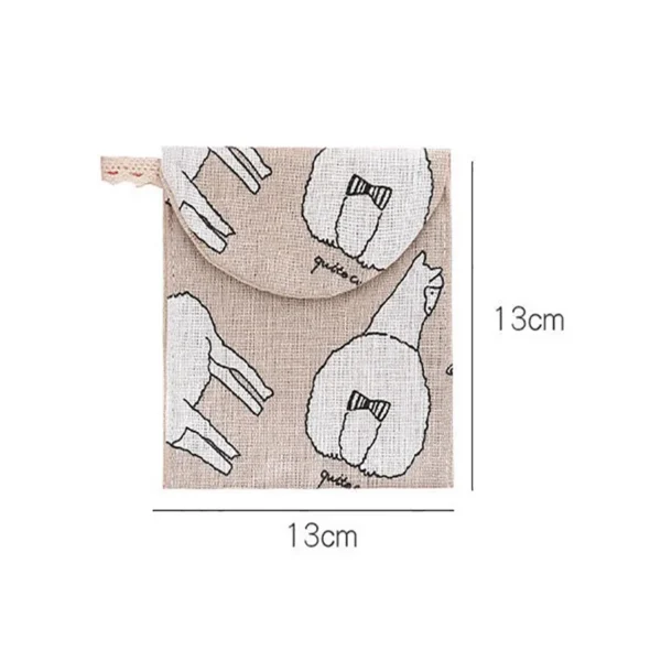 1pc Monthly Bag Cute and Portable Aunt Towel Bag, Large Capacity M Towel Sanitary Cotton Bag, Carry on Bag - Image 6