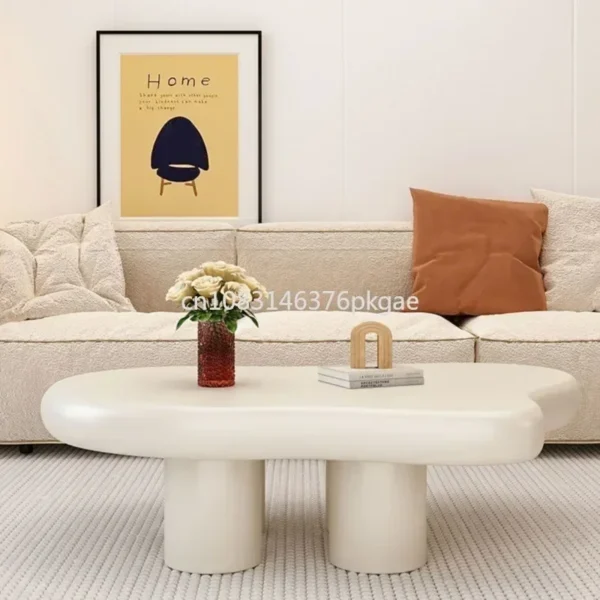 Clouds Tea Table House Lonely Wind Nordic Home Living Room Small Apartment Shaped Cream Simple Modern Tea Coffee Table Furniture - Image 2