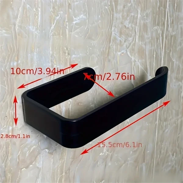 1pc Wall Mounted Toilet Paper Holder No Punching Tissue Towel Roll Bathroom Towel Rack Bathroom Accessories Material Plastic - Image 3