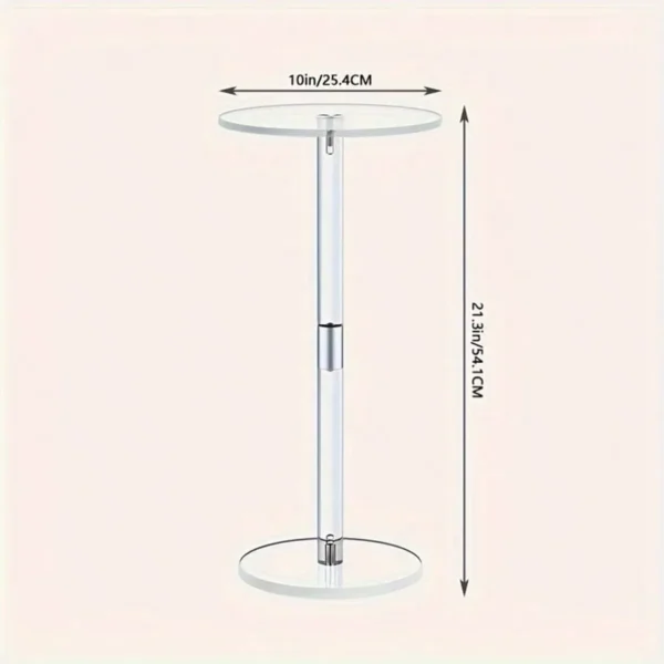 Transparent Tea Table Acrylic Side Small Round Simple Creative Corner Modern Table Space Saving Drink Table for Liveingroom - Image 6