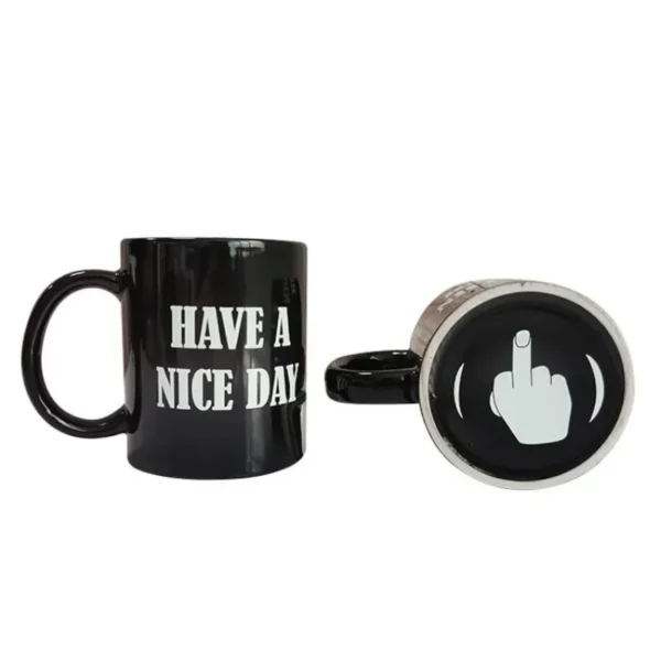 Vertical Middle Finger Cup Creative Mug Anime Films and Television Products Funny Ceramic Coffee Breakfast Cup Christmas Gift - Image 4