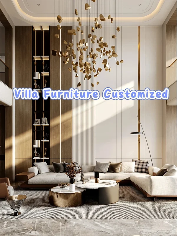 Customized Whole house Furniture Custom Size Fabric Color  Door To Door Variety Of Style Villa Furniture Matching Scheme Design - Image 3