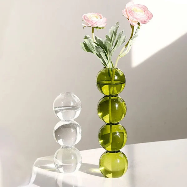 New Nordic Glass Bubble Vase INS Flower Arrangement Modern Creative Spherical Flower Vases Home Decoration Birthday Gift Pots - Image 4