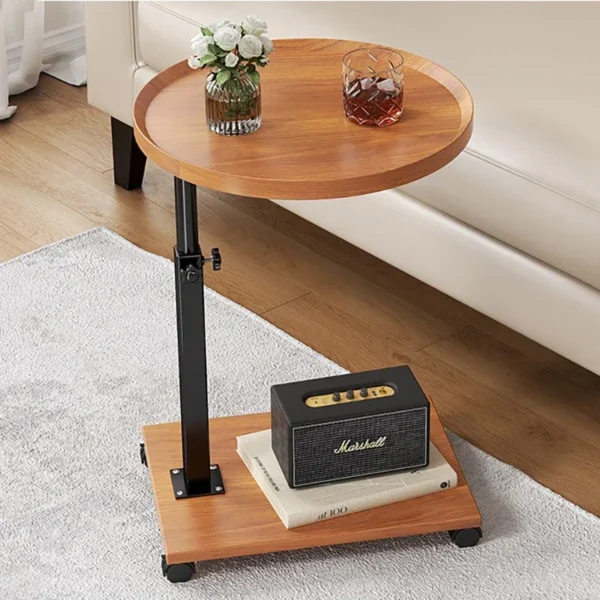 Side Table for Living Room, Mobile Coffee Table, C-shaped Sofa Side Cabinet, Simple Small Square Table, Bedroom Bedside Table - Image 6