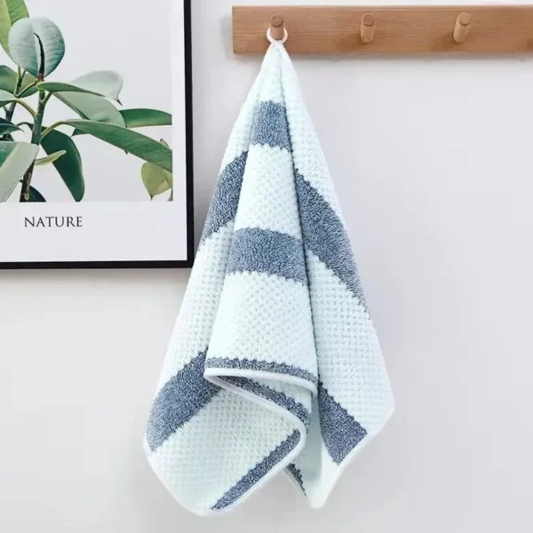 Bath Towel Washcloth Cotton Towel Solid Color Soft Absorbent Towels Multipurpose Use For Hotel Bathroom - Image 4