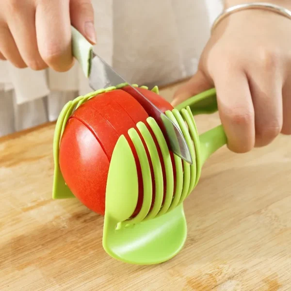 Two colors Kitchen Handheld Orange Lemon Slicer Tomato cutting clip Fruit slicer Onion slicer Kitchenware Knife accessories - Image 2